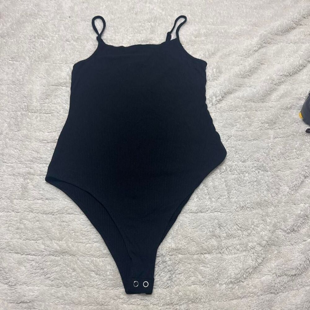 Wild-fable Women's Black and Navy Bodysuit